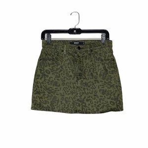 Hudson Viper Green Animal Print Mini Skirt 27